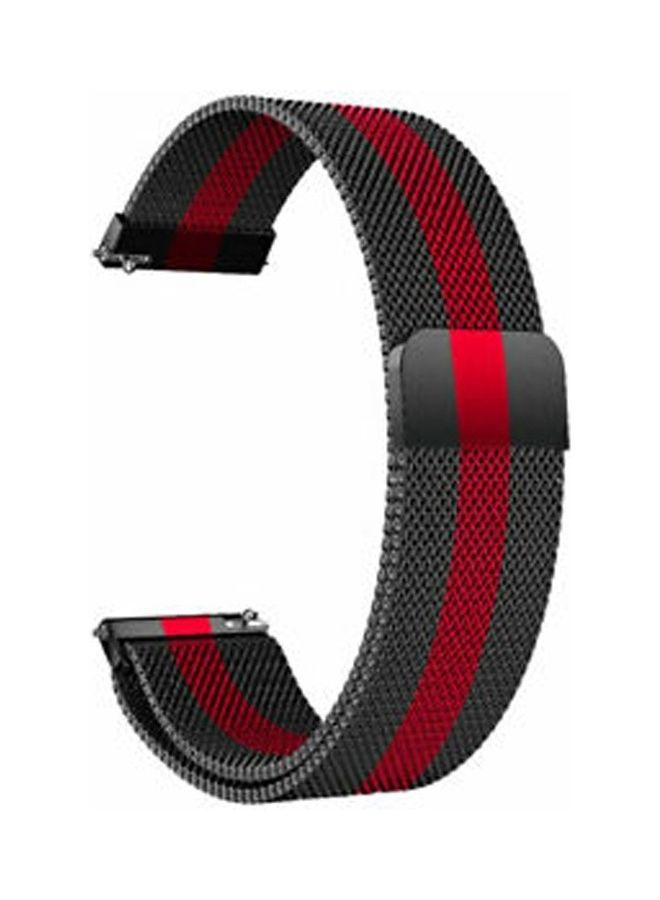MARGOUN - Samsung Galaxy Watch 5 / Galaxy Watch 5 Pro Band Milanese Stainless Steel Strap 20mm Compatible with Galaxy Watch5 (44mm/40mm) Galaxy Watch5 Pro (45mm) Black/Red - Image 1