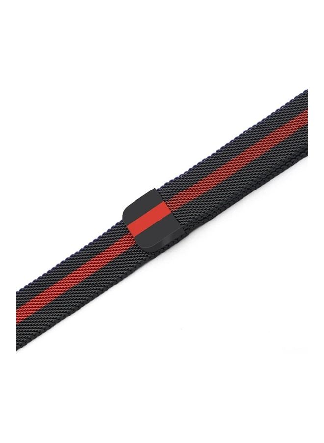 MARGOUN - Samsung Galaxy Watch 5 / Galaxy Watch 5 Pro Band Milanese Stainless Steel Strap 20mm Compatible with Galaxy Watch5 (44mm/40mm) Galaxy Watch5 Pro (45mm) Black/Red - Image 1