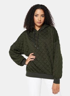 Quilted Hoodie Green