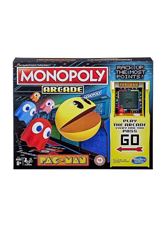 Arcade Pac-Man Game Monopoly Hasbro Board Game For Kids Ages 8 And Up Includes Banking And Arcade Unit For Adults And Teens Indoor Home Game 2 To 6 Players