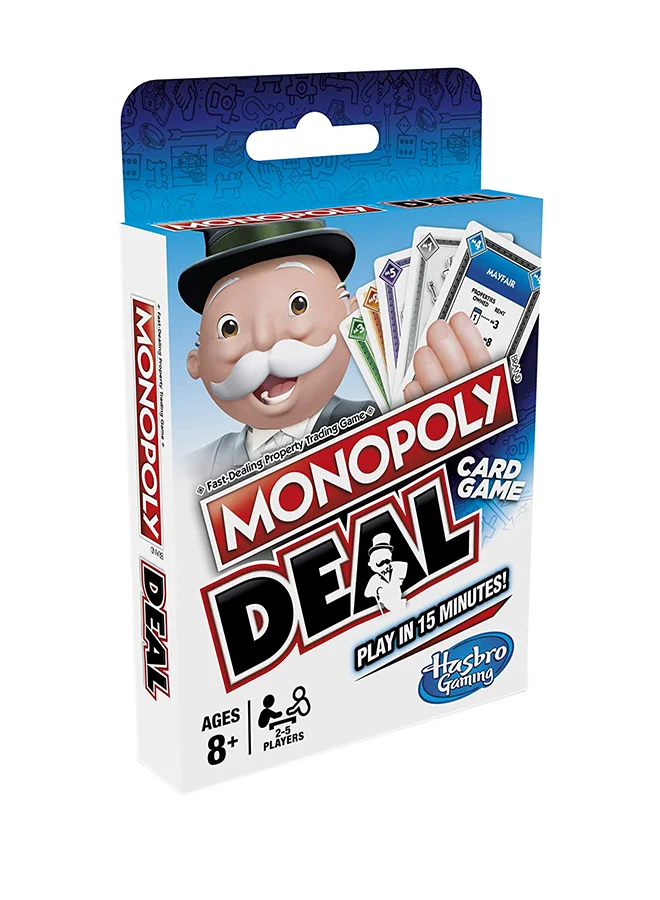 Monopoly Deal Card Game (Arabic)– Quick-Playing Card Game, Fun Games for Families and Kids, Fun Property Trading, Steal, Swap, and Scheme to Win! Ages 8 and Up, 2 to 5 Players