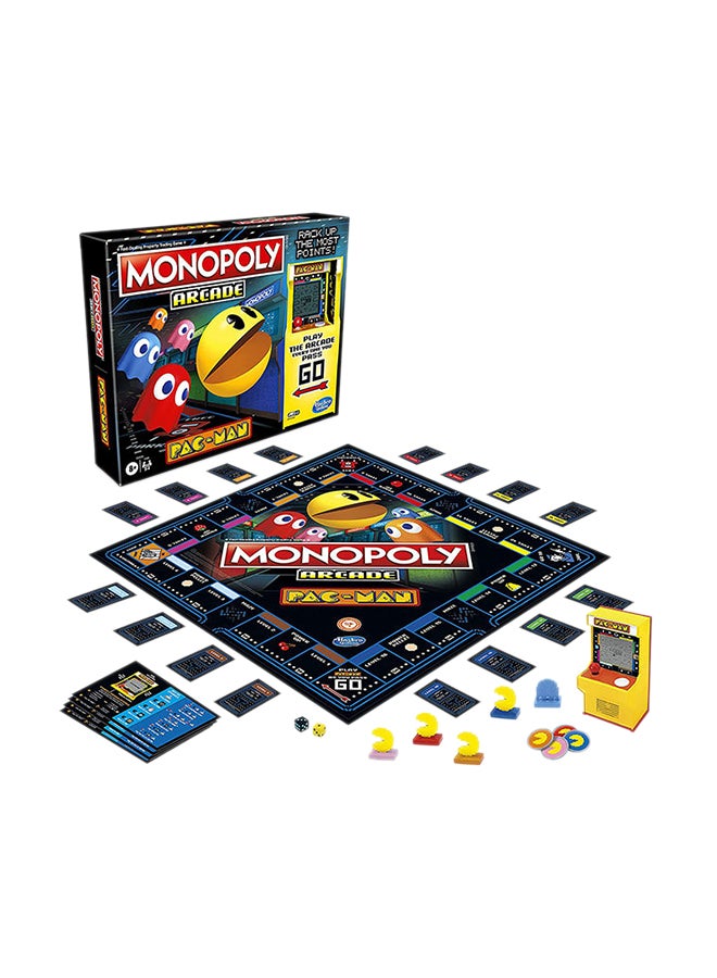 Arcade Pac-Man Game Monopoly Hasbro Board Game For Kids Ages 8 And Up Includes Banking And Arcade Unit For Adults And Teens Indoor Home Game 2 To 6 Players