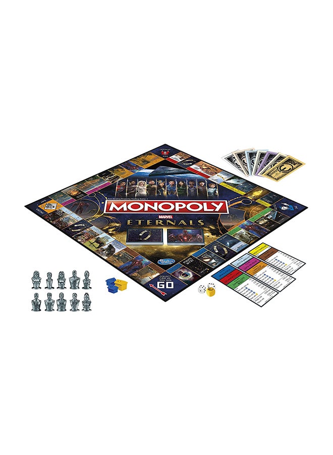 Monopoly Marvel Studios Eternals Edition Hasbro Board Game for Marvel Fans, Game for 2-6 Players, Kids Ages 8 and Up For Adults And Teens Indoor Home Game  - Image 2