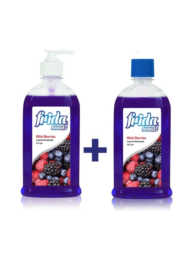Frida Hands Liquid Hand wash Wild Berries 1+1 520grams 