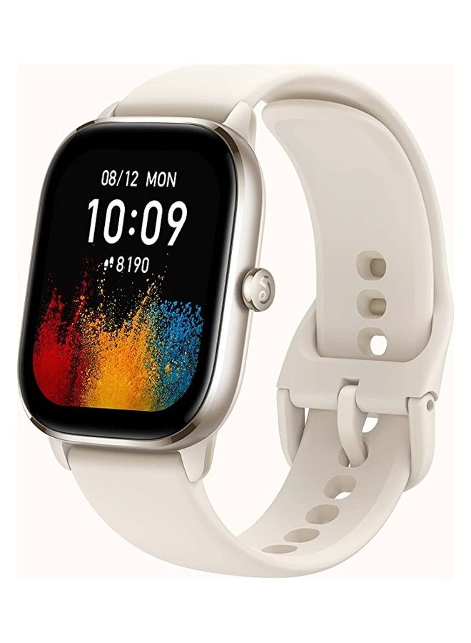 Amazfit - GTS 4 Mini Smart Watch, Alexa Built-in, GPS, Fitness Tracker, Heart Rate Blood Oxygen Monitor, Android Phone iPhone Compatible Moonlight White - Image 1