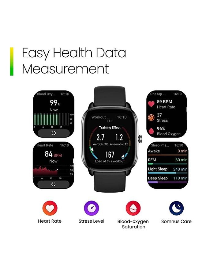 Amazfit GTS 4 Mini Smart Watch, Alexa Built-in, GPS, Fitness Tracker, Heart Rate Blood Oxygen Monitor, Android Phone iPhone Compatible Midnight Black - Image 3