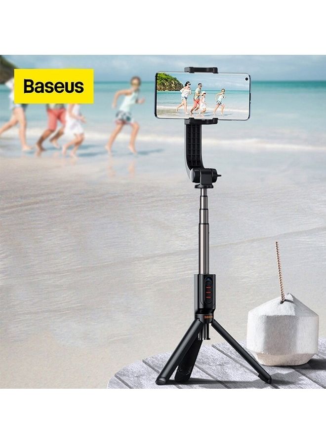Baseus - Lovely Bluetooth Folding 3 in 1 Wireless Selfie Stick Handheld Remote Extendable Mini Tripod Selfie Stick for iPhone 14/14 Pro/13/12/11 and many more Black - Image 1