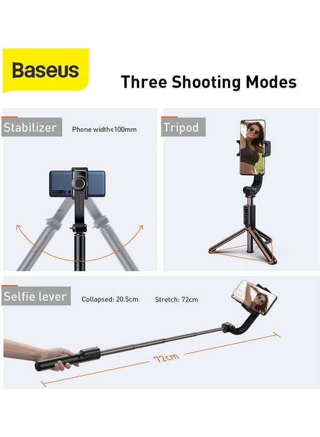 Baseus - Lovely Bluetooth Folding 3 in 1 Wireless Selfie Stick Handheld Remote Extendable Mini Tripod Selfie Stick for iPhone 14/14 Pro/13/12/11 and many more Black - Image 1