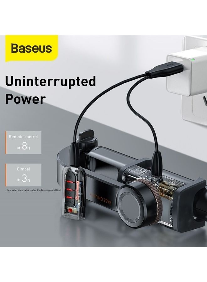 Baseus - Lovely Bluetooth Folding 3 in 1 Wireless Selfie Stick Handheld Remote Extendable Mini Tripod Selfie Stick for iPhone 14/14 Pro/13/12/11 and many more Black - Image 1