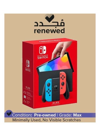 تم تجديده - موديل Switch OLED (2021) - Joy Con باللونين الأحمر والأزرق - v1663751787/N53352037A_1