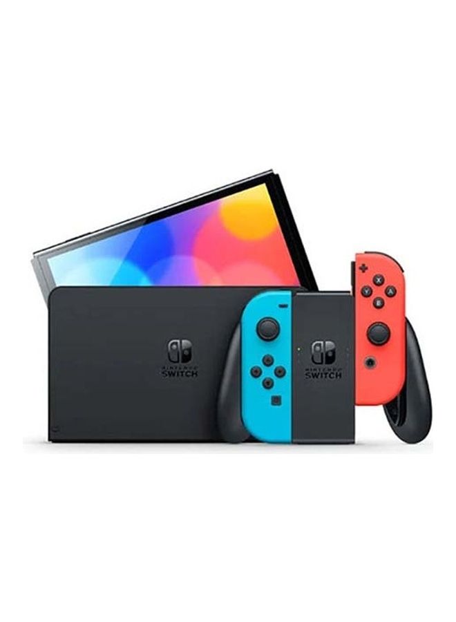 نينتندو - تم تجديده - موديل Switch OLED (2021) - Joy Con باللونين الأحمر والأزرق - Image 1