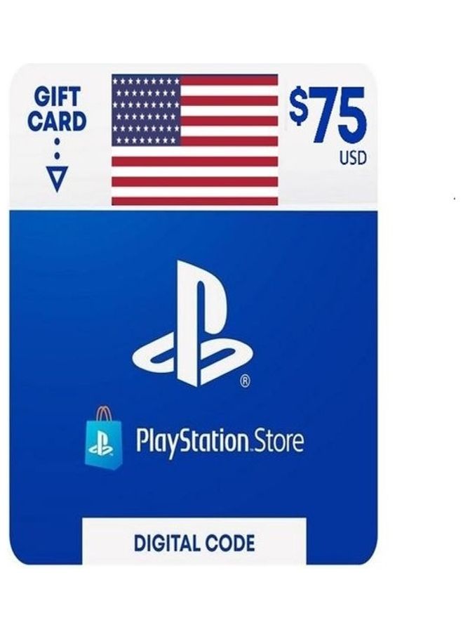 Sony - PlayStation US - 75$ - Digital Code - Instant (Delivery via SMS/WhatsApp) - Image 1