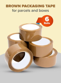 Generic 6 Rolls Packaging Tape 48mm x 20 Yard Brown  - Image 1