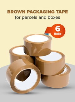 Generic 6 Rolls Packaging Tape 48mm x 20 Yard Brown  - Image 3