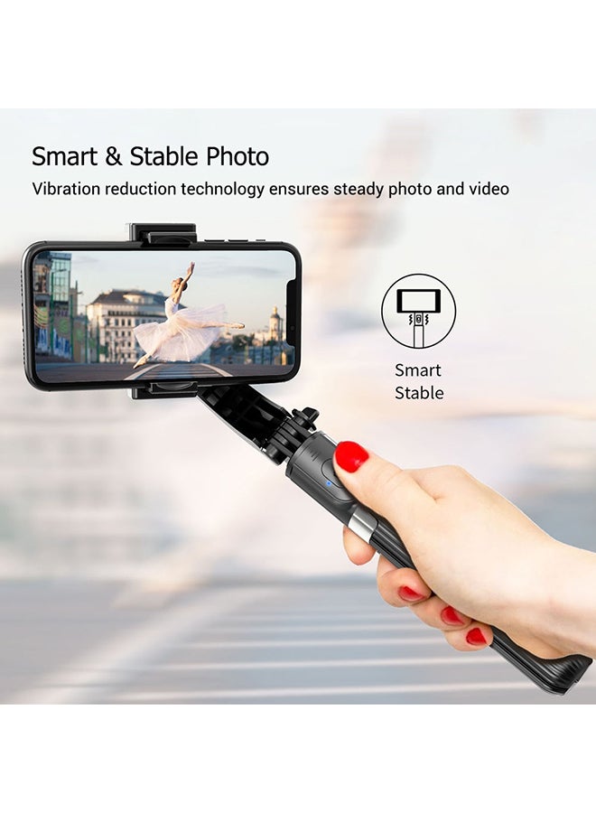 Generic - 3-In-1 Gimbal Stabilizer Tripod With Remote Shutter Black - Image 1