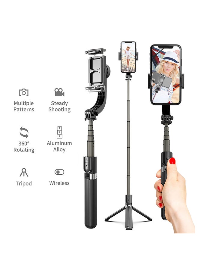 Generic - 3-In-1 Gimbal Stabilizer Tripod With Remote Shutter Black - Image 1
