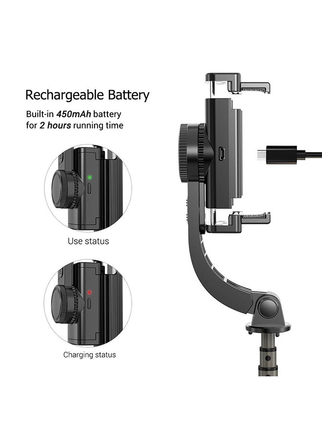 Generic - 3-In-1 Gimbal Stabilizer Tripod With Remote Shutter Black - Image 1