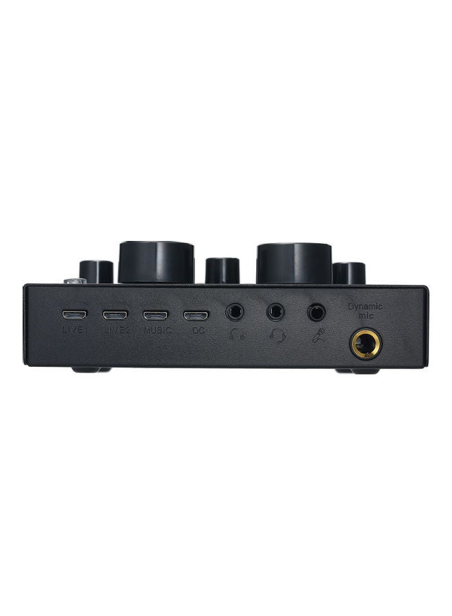 Generic - V8 External Sound Card Usb Phone Microphone For Mobile Computer Audio Interface With Bt For Online Singing Chatting Live Video Streaming Music Recording Black Black - Image 1