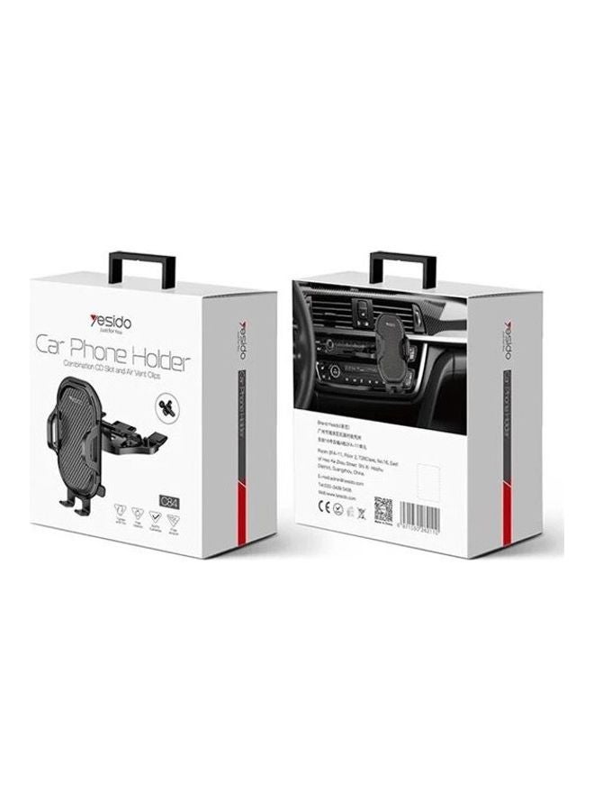Yesido - Car Phone Holder With Air Vent Clips Black - Image 1