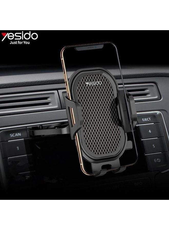 Yesido - Car Phone Holder With Air Vent Clips Black - Image 1