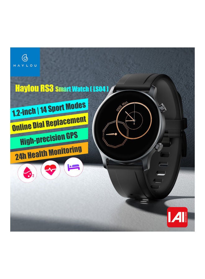 Haylou 230.0 mAh Bluetooth Smartwatch Black - Image 1