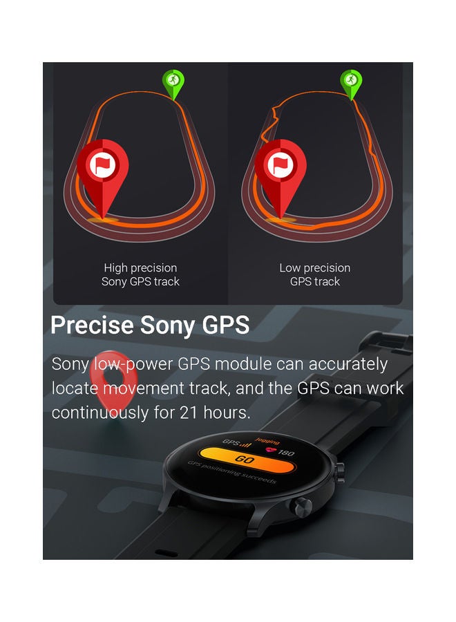 Haylou 230.0 mAh Bluetooth Smartwatch Black - Image 5