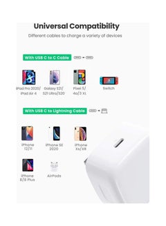 Rock Pow 20W Type C Fast Charger Plug PD Power Delivery Wall Adapter Compatible with iPhone 12 Pro Max/12 Mini/SE 2020/11/XS/XR/X/8,iPad Air 4,Galaxy S21 Ultra/S21/S20 FE,Pixel 5 White  - Image 4