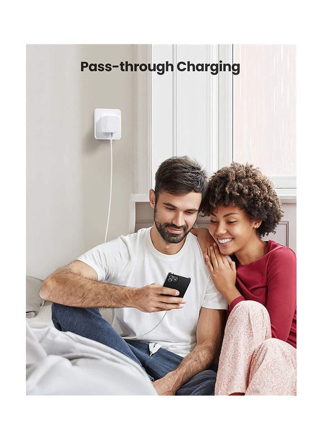 Rock Pow - 20W Type C Fast Charger Plug PD Power Delivery Wall Adapter Compatible with iPhone 12 Pro Max/12 Mini/SE 2020/11/XS/XR/X/8,iPad Air 4,Galaxy S21 Ultra/S21/S20 FE,Pixel 5 White - Image 1