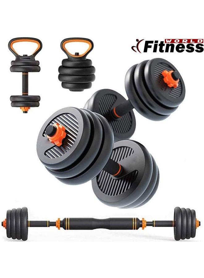 Fitness World - 4 in 1 Adjustable Dumbbell Set 20kg - Image 1