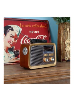 Generic Portable Retro FM/AM/SW 3 Band With Mp3 Player And Bluetooth Radio YS-3188BT Brown  - Image 2