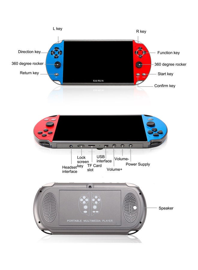 Generic - X12 Plus 7 inch Video Game Console Built in 1000 Games - Image 1