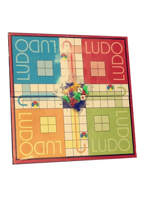 2-In-1 Snakes And Ladder Cum Ludo Plastic Foldable Colourful Board Games