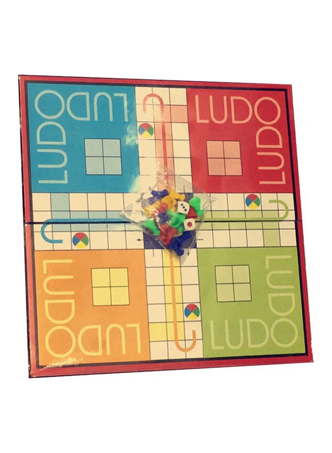 LUDO - 2-In-1 Snakes And Ladder Cum Ludo Plastic Foldable Colourful Board Games - Image 1