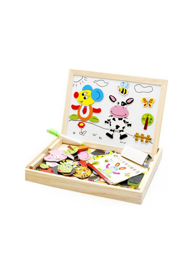 Generic Wooden Magnetic Drawing Puzzle Board 25 x 22 x 2cm  - Image 1