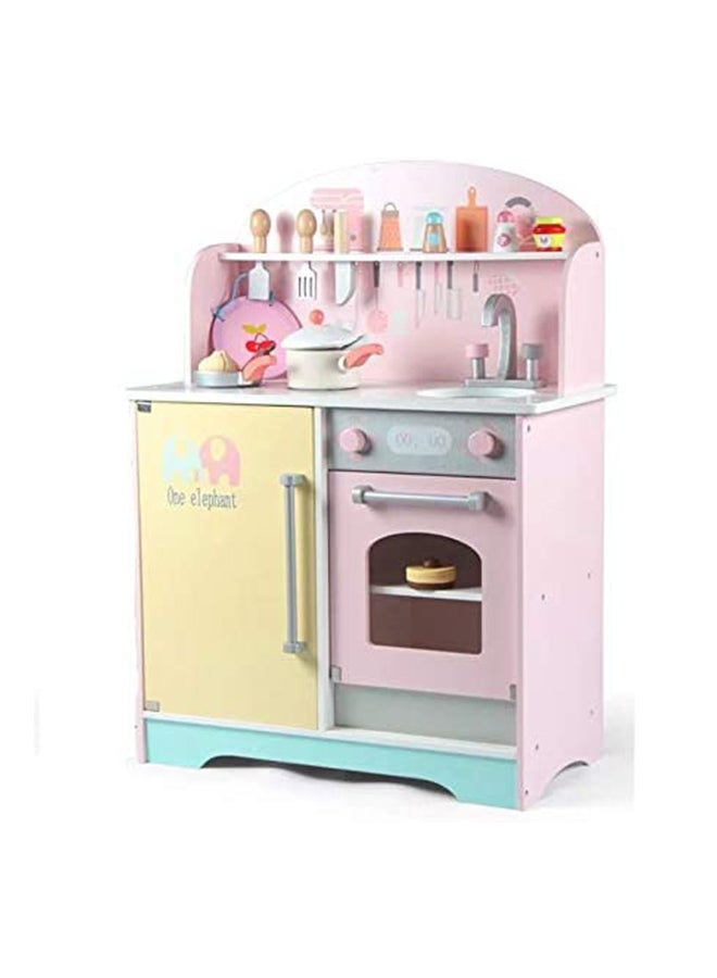 بسمة مجموعة لعب بتصميم مطبخ من الخشب للأطفال طراز ‎32-2010 - Image 3