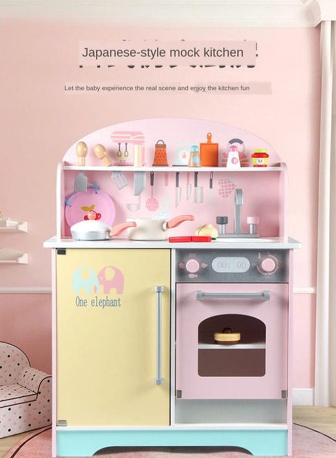 بسمة مجموعة لعب بتصميم مطبخ من الخشب للأطفال طراز ‎32-2010 - Image 5