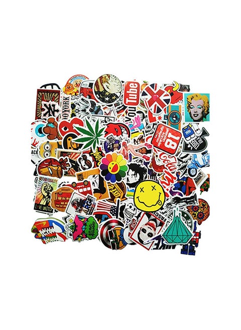100-Piece Waterproof Cartoon Sticker