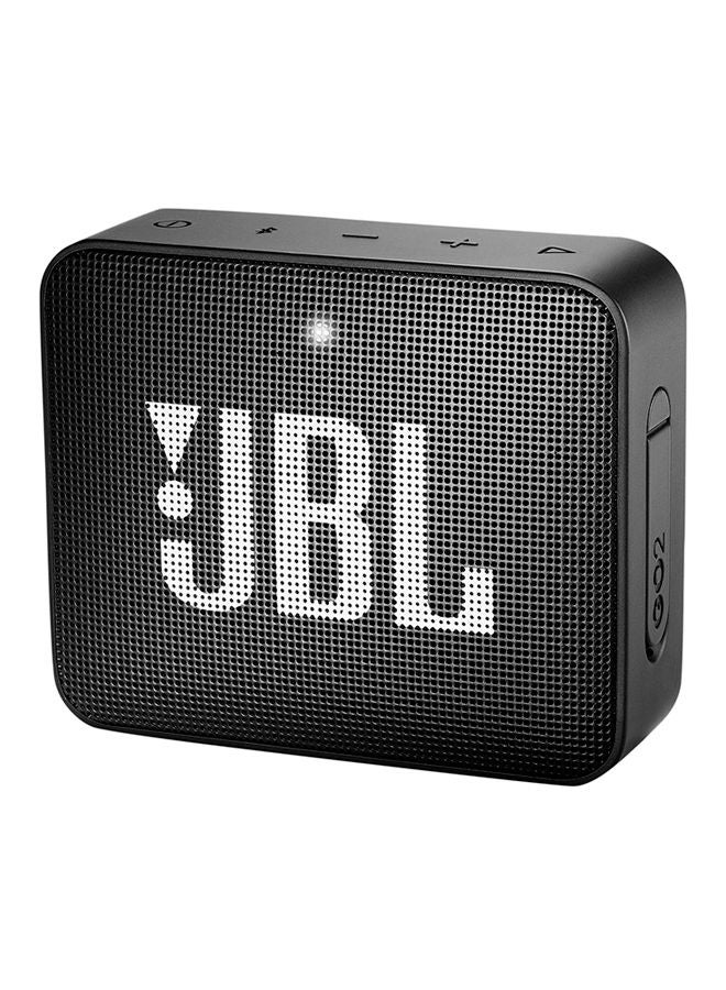 JBL GO 2 Water-Resistant Portable Bluetooth Speaker Midnight Black  - Image 1