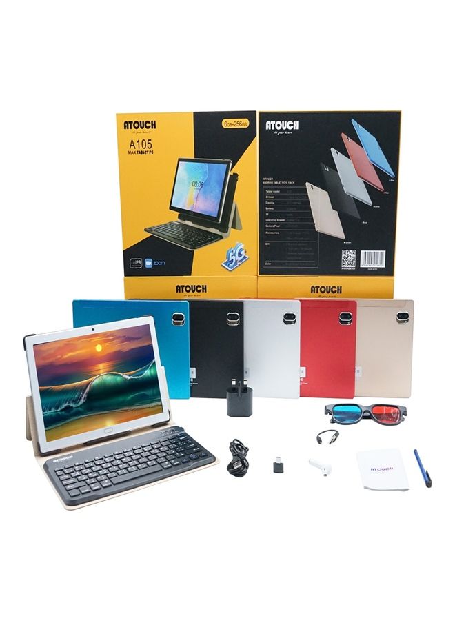 أتتش جهاز كمبيوتر تابلت A105 ماكس ذكي مقاس 10.1 بوصة يدعم تقنية 5G ثنائي الشريحة بذاكرة رام 6 جيجابايت وذاكرة روم 256 جيجابايت واتصال واي فاي ومعالج ثماني النواة يدعم التقريب بنظام تشغيل أندرويد 12.0 تاب مع لوحة مفاتيح بلوتوث (بلون أزرق) - Image 4