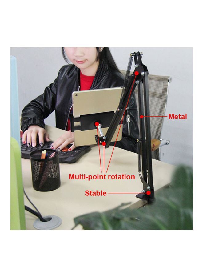 Generic Functional Clip Stand For Tablet Black/Silver  - Image 4