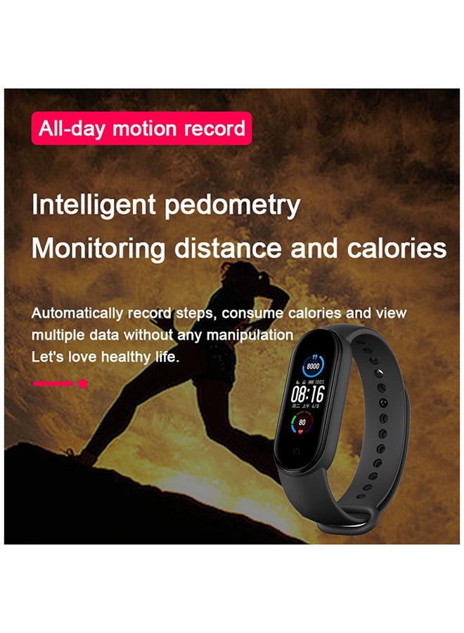 M5 Intelligent Wristband Fitness Watch Black 