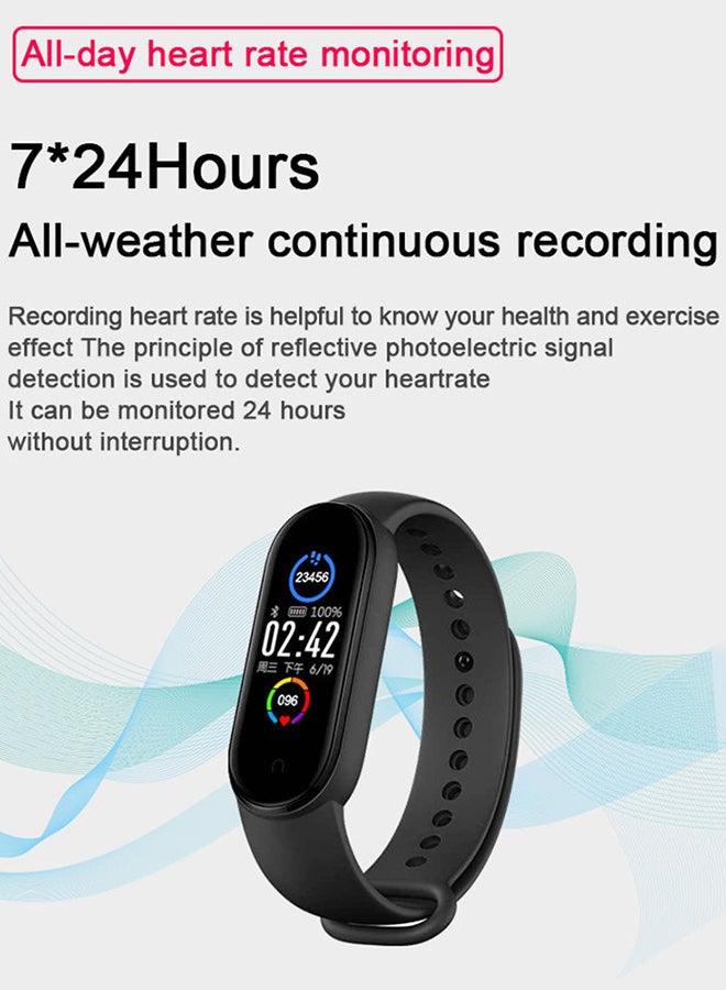 110.0 mAh M5 Intelligent Wristband Black - Image 4
