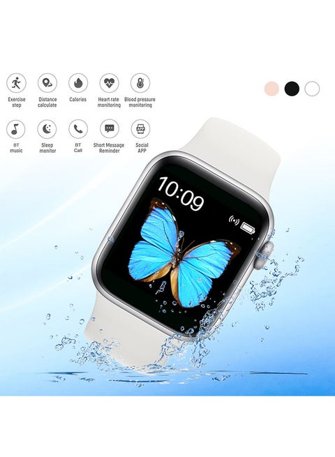 300 mAh T500 Series 5 Color Screen Message Reminder Health Monitor IP67 Waterproof Sport Tracker Intelligent Watch White