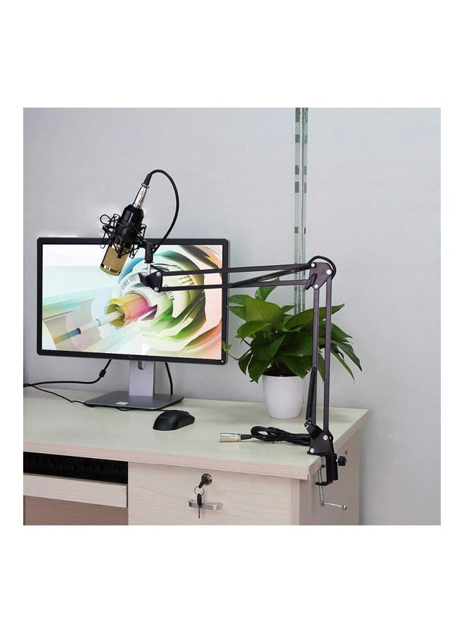 طقم ميكروفون بطاقة صوت مباشر متعدد الوظائف مع ميكروفون BM800 (لون فضي) - Image 3