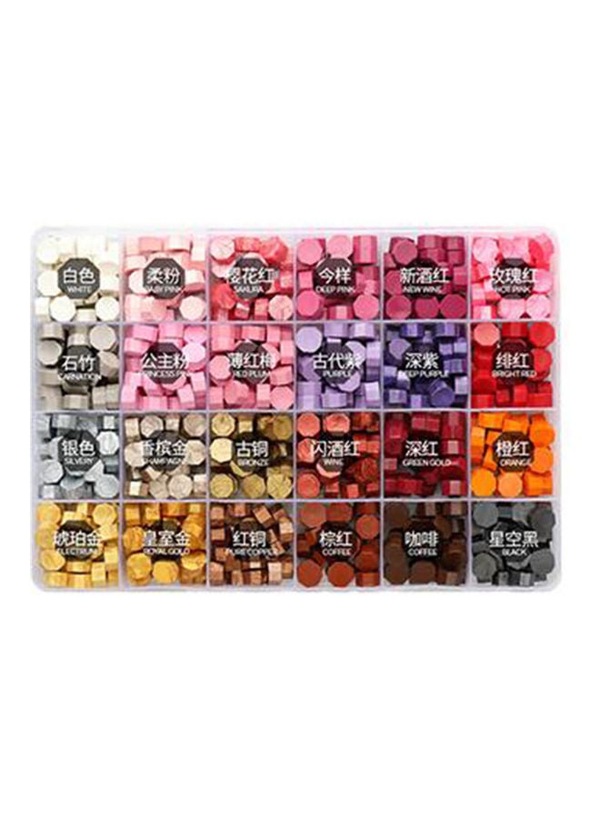 Generic 600-Picece 24 Colors Retro Boxed Seal Sealing Wax for Wedding Invitation Letters Pink Purple  - Image 1