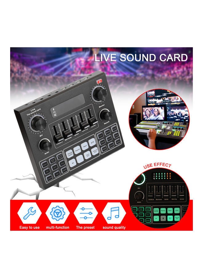 Generic - Sound Mixer Board For Live Streaming Voice Changer Sound Card With Multiple Sound Effects Audio Mixer - Image 1