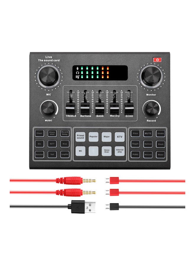 Generic - Sound Mixer Board For Live Streaming Voice Changer Sound Card With Multiple Sound Effects Audio Mixer - Image 1