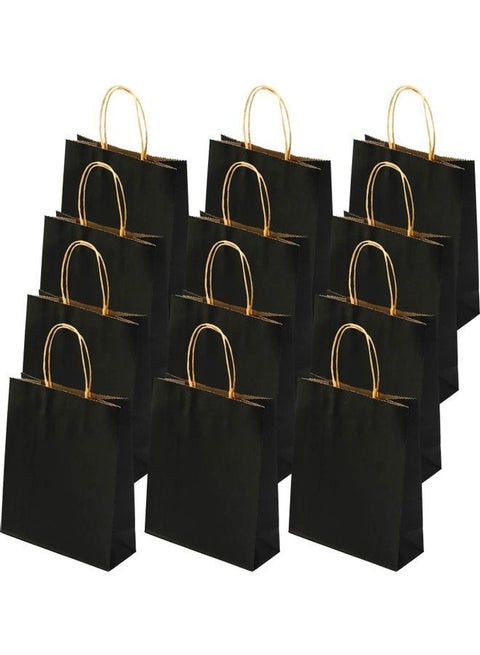 24-Piece Paper Gift Bag Set Black