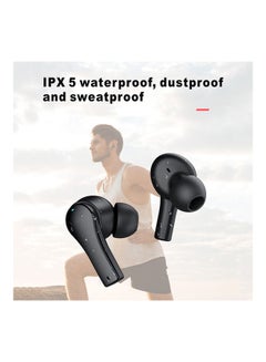 Lenovo QT82 TWS Wireless BT Headphone Black  - Image 2