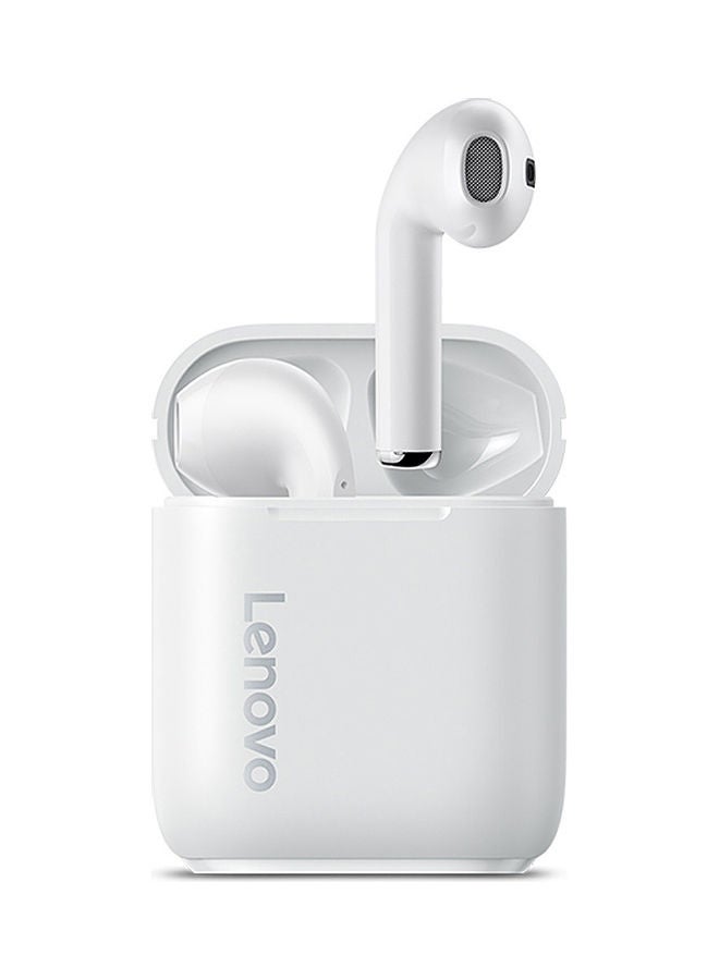Lenovo - Bluetooth In-Ear Earphone With Charging Case White - Image 1